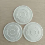 Xiamen 90mm Eco-Friendly Durable Pilfer-Proof PLA Plastic Lids for 8oz Paper Soup Cup Disposable Easy Open Compostable Cup Cover