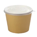 Eco Friendly Disposable Soup Paper Cup Takeaway 11oz Kraft Soup Bowl With Lid - Imagen 3