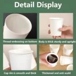 YBLPAK Wholesale Custom Logo Biodegradable Single Wall PLA Coated Takeaway Coffee Cups Various Sizes Eco Friendly Recyclable OEM – Image 4