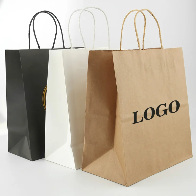 Ha62de673715d4a608e42d5865d9e5d94Q.webp 26*12*33 Custom Packaging Eco-friendly Colorful Custom Printing Retail Candy Wrapping Kraft Paper Bag With Handle - Image 1