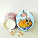650ml Pink Double Wall Disposable Paper Cup for Instant Noodles Ramen Bowl | Waterproof Soup Container OEM Wholesale - Image 3