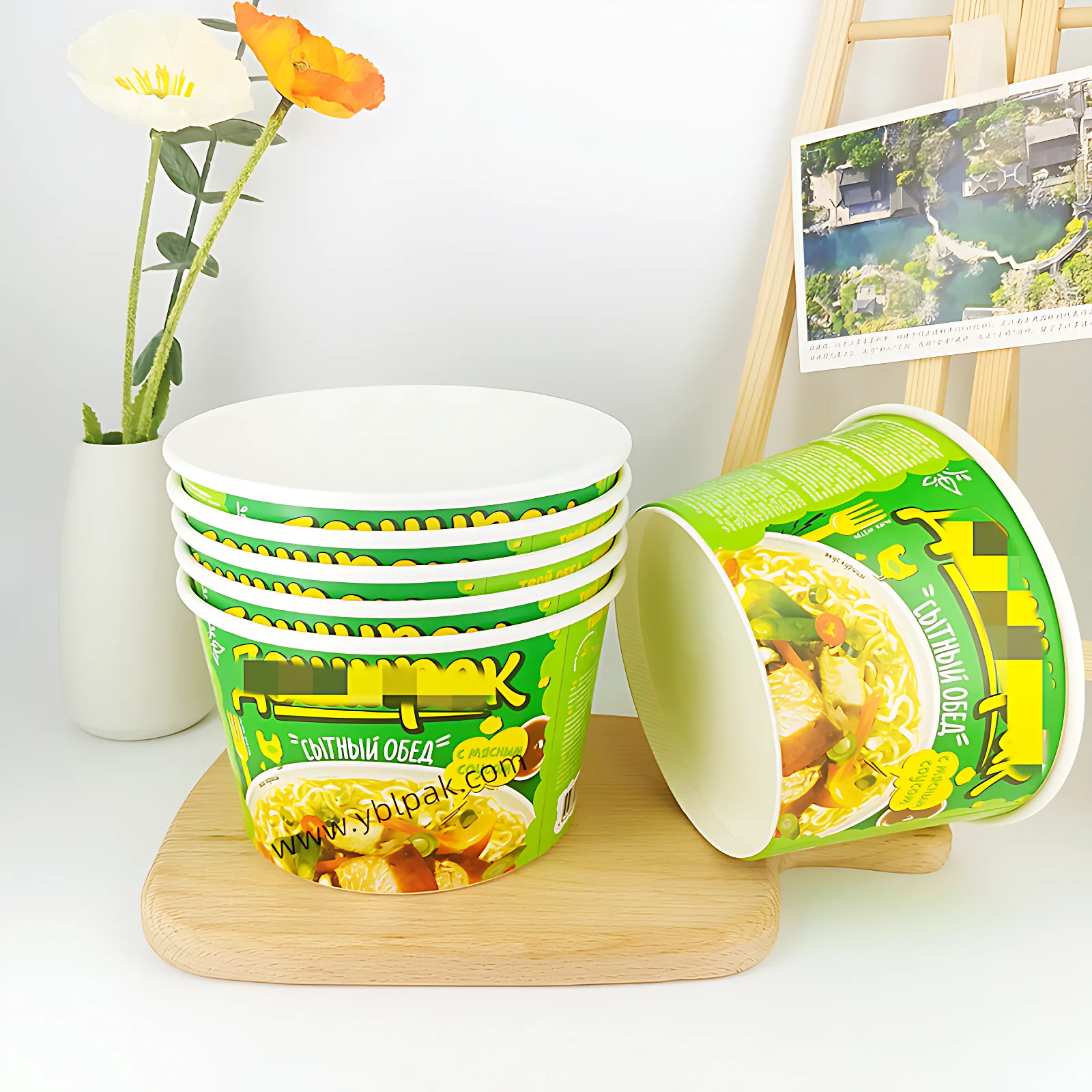 Ha78c22bb14d744b095092b38b46cb7f3c.webp Instant Noodle Paper Cup 940ml Leak Proof Lightweight Convenient Outdoor Hiking Durable Compact Affordable Travel Meal Container - 画像 (1)