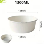 Eco-Friendly Disposable Induction-Heatable Paper Bowl OEM Printed for Instant Noodle Ramen Soup Salad Packaging - Imagen 2