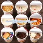 YBLPAK 90mm Top Opening Double Layer Hollow 485ml Paper Bowl | Wide Mouth Insulated Cup | Easy Eat Heat-Resistant Ramen Bowl – Image 3