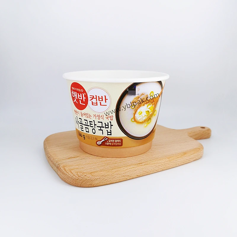Haba9b1fac64b4b899dc063185e7cc3d9o.webp YBLPAK 785ml Instant Porridge Paper Cup Biodegradable Non Toxic Microwave Safe Disposable Food Grade Customizable Bulk Packaging – Image 1