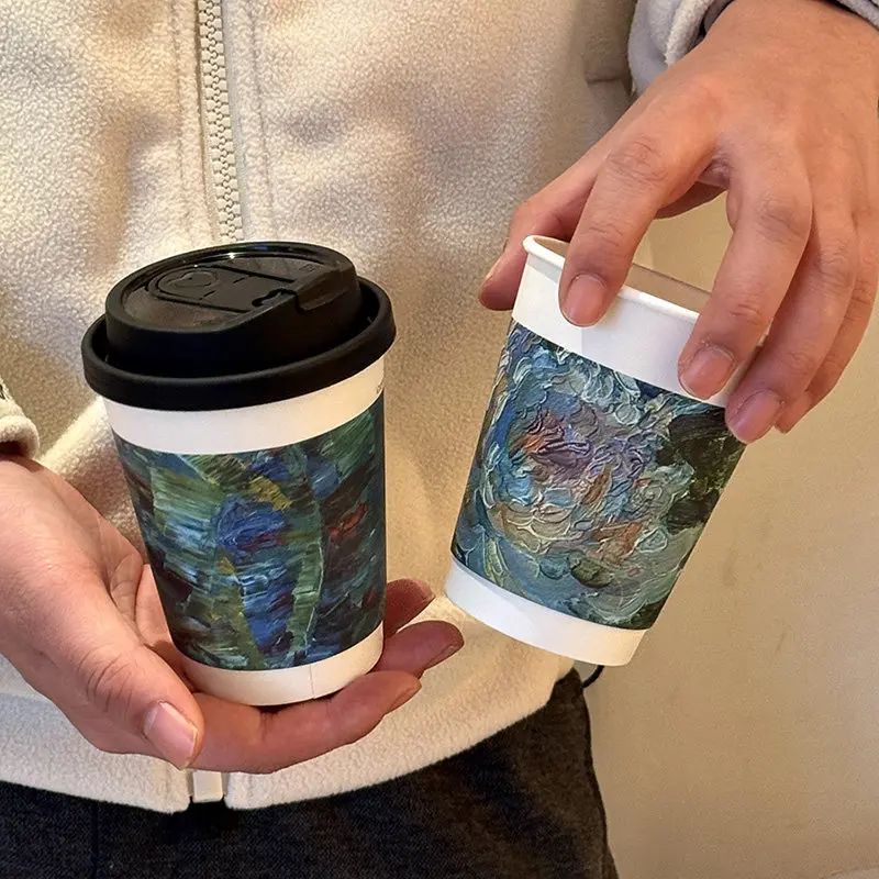 Hac1742d0ff8841cdabce83d4d2d0b481b.webp YBLPAK Double Wall Insulated Bio-degradable PE Coated Eco-Friendly Disposable Paper Cup for Coffee Bubble Tea Cola Soda Beverage – Image 1