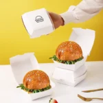 YBLPAK Eco Friendly Fast Food Packaging Containers Cardboard Take Away Food Box for Hamburger Snack Sandwich Custom Burger Boxes - Image 2