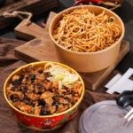 Eco-Friendly Disposable Kraft Paper Cup with Flat Lid Single Wall Style-for Takeaway Food Noodle Bowls Hot Soup Cups - 画像 (2)