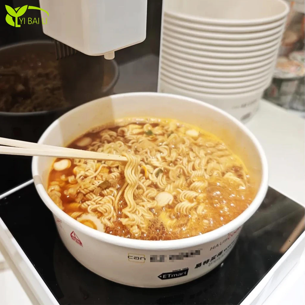 Hb52a19f5938f4d859ceadbd0d5f55238h.webp Factory Customized Induction-Heatable Paper Bowl Waterproof Food Grade Kraft Container for Noodle Soup Convenience Store - 画像 (1)