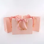 BTO Custom logo Christmas Luxury Black Gift Paper Bag Shoes Clothes Shopping Wedding Gift Paper Bags for Small Business - Image 2