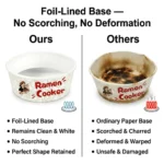 OEM ODM Induction-Heatable Paper Bowl Disposable Kraft Ramen Noodle Soup Container with Custom Logo Print for Shop – Image 3