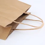 BTO Recycled Custom Logo Printed Restaurant Food Takeaway Grocery Supermarket Shopping Kraft Paper Bag With Handles - Imagen 6