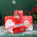 Customized Christmas Gift Paper Bag Christmas Gift Packaging Bag Candy apple Handle/Shopping Bag Creative Large-capacity - Imagen 2