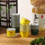 YBLPAK High Quality 4oz 8oz Biodegradable Paper Tea Cup Custom Disposable Coffee Cup Waterproof Leak Resistant for Office Picnic – Image 3