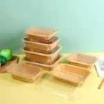 YBLPAK Wholesale Octagonal Paper Lunch Bowl Biodegradable Takeaway Food Packaging Box Disposable Paper Container for Snack Bread - Imagen 3