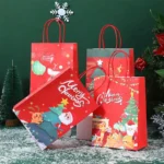 Customized Christmas Gift Paper Bag Christmas Gift Packaging Bag Candy apple Handle/Shopping Bag Creative Large-capacity - Imagen 5