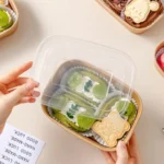 Xiamen Biodegradable Rectangle Kraft Paper Bowl with Lid Food Grade Disposable Takeaway Container Salad Bread Box Food Packaging – Image 2