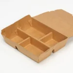 YBLPAK Multi Compartment Kraft Paper Salad Boxes Disposable Take Out Food Packaging Oilproof Eco Friendly Bento Boxes for Picnic - Image 3
