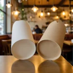 YBLPAK Premium Quality Disposable Kraft Paper Coffee Cup Single Wall Food Grade Cow Horn Shape Paper Cup for Home and Office Use - Image 4