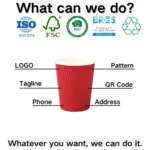 YBLPAK Factory Price Eco Friendly Ripple Wall Coffee Cups Biodegradable Heat Resistant Design Paper Cup for Bubble Tea Cafe Shop – Image 6