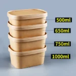 Wholesale 750ml-1000ml Eco-friendly Paper Salad Bowls with Lid for Takeout for Bread and Hamburger - Image 6