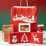 Custom Printing Christmas Shopping Handbag Large Capacity Christmas Gift Wrapping Bags Reusable Santa Claus Party Supplies – Image 2