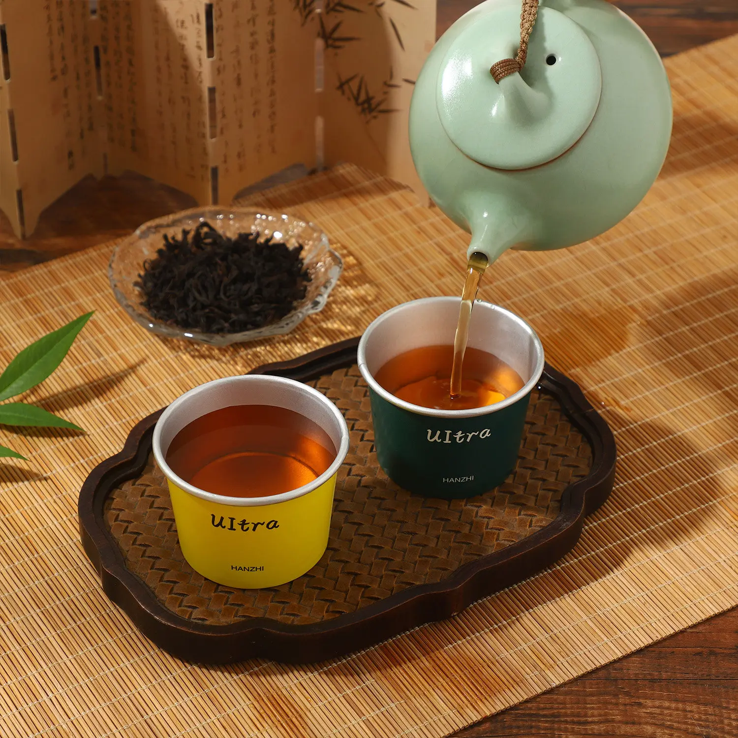 Hc9b08cb77889415891b21ea31d2df46dn.webp YBLPAK High Quality 4oz 8oz Biodegradable Paper Tea Cup Custom Disposable Coffee Cup Waterproof Leak Resistant for Office Picnic – Image 1