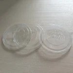 Xiamen Hot Transparent Plastic Dome Lid Flat Cover Salad Container Closures Eco Friendly Clear Food Grade PET Lid for Salad Bowl – Image 3