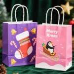 Christmas Paper Gift Bags Packaging With Handle for Holiday Paper Gift Bags, Christmas Goody Bags - Imagen 4