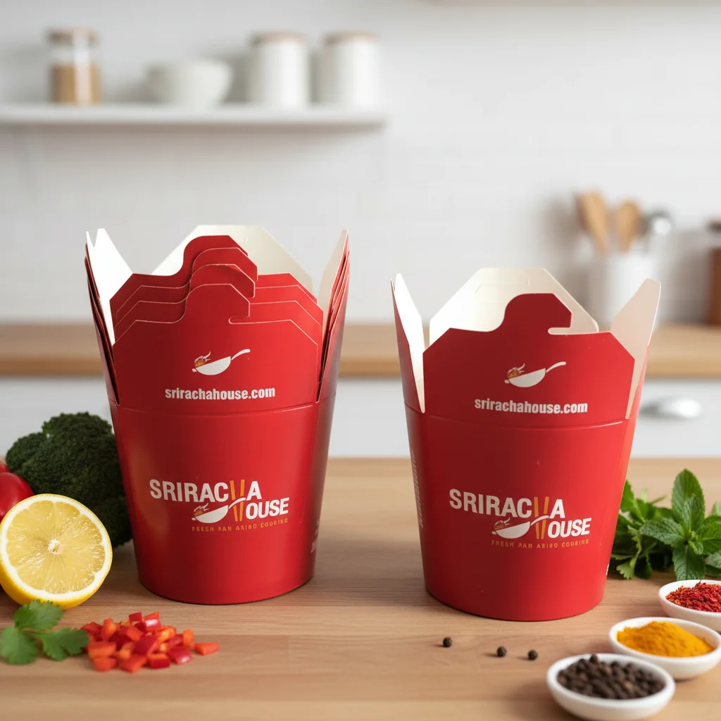 Hcf17d1dec041407e8d794217b270046by.webp Xiamen Eco Friendly Noodles Takeaway Cup Custom Printed Logo Disposable Paper Noodle Box Takeout Kraft Paper Boxes for Food Rice - 画像 (1)