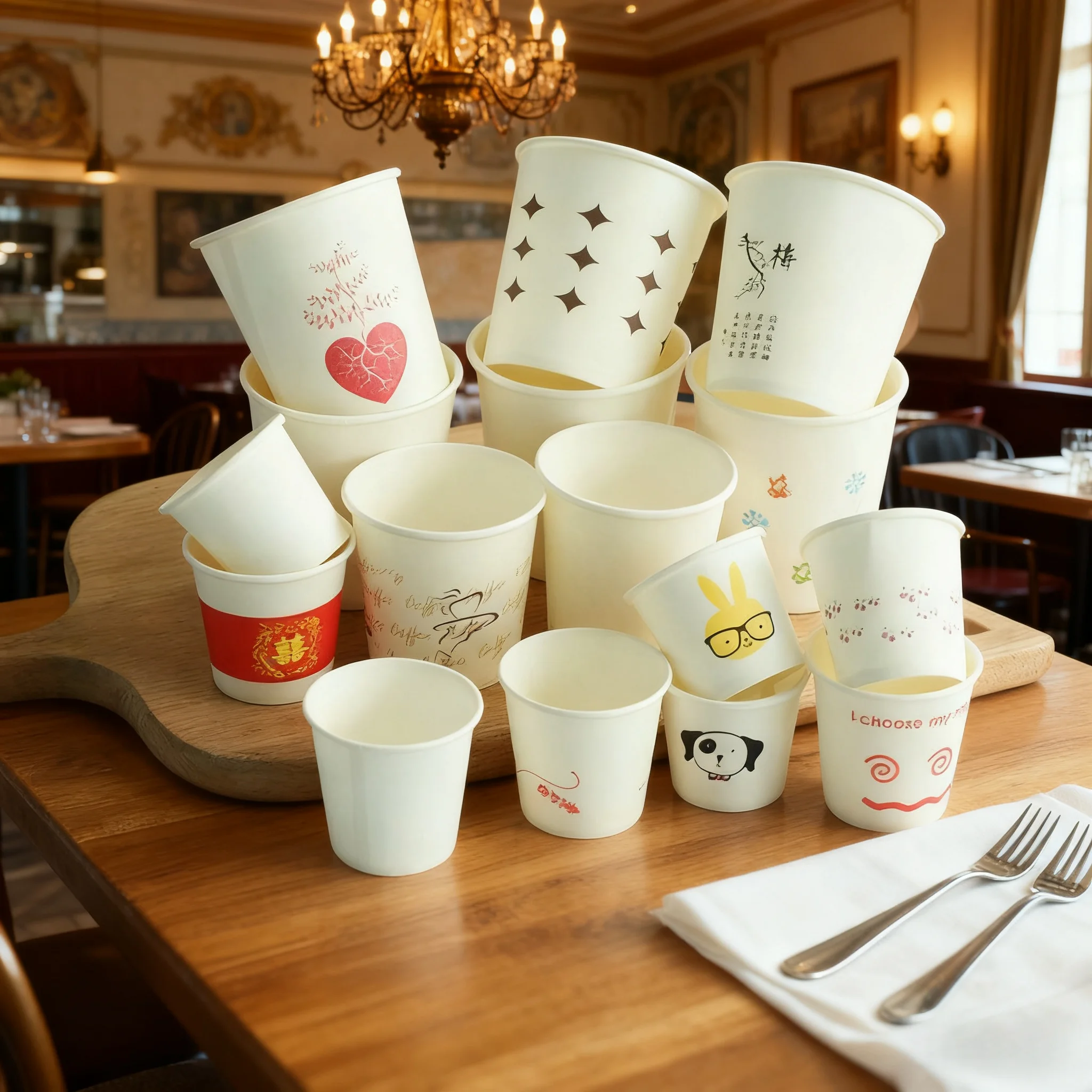 Hcf36d381fa8e442781d9e4cef72daed7M.webp Xiamen Paper Cup Disposable Container 1 2 oz Bowl for Ketchup Ice Cream Cake Condiment Sauce Ramekin Shot Souffle Sample Serving - Image 1
