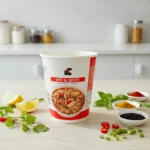 YBLPAK 494ml Eco-Friendly Instant Noodle Paper Bowl Heat Resistant Disposable Soup Cup Lid Food Safe Greaseproof Recyclable - Image 2
