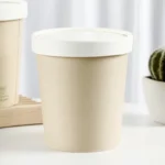 Xiamen PLA Coated Kraft Paper Soup Cup Custom Size With PP Paper Lid Compostable Hot Food Takeout Containers for Noodle Porridge - Imagen 2