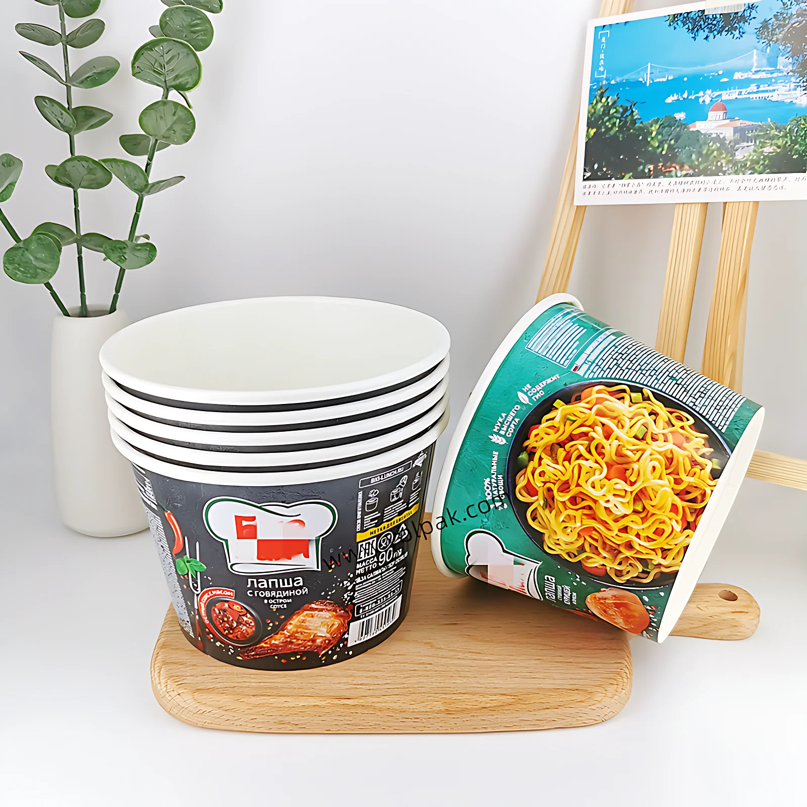 Hd4cc1e1fc4054d9aa9aa51bbdcac4bbfR.webp YBLPAK 871mL Disposable Paper Ramen Bowl Eco Friendly Biodegradable Food Grade Compostable for Instant Noodle Takeaway Container - 画像 (1)