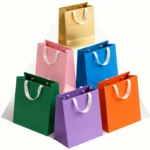 Luxury Art Paper Bag with Handle Custom Logo Embossed and Screen Printed for Premium Packaging of Clothing and Socks – Image 6