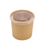 Soup and Frozen Dessert Ice Cream Container with Vented Flat Lid 12oz Take Out Cup with Lid for Soup and Ice Cream – Image 6