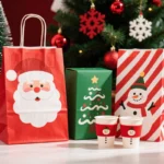 Custom Printing Christmas Shopping Handbag Large Capacity Christmas Gift Wrapping Bags Reusable Santa Claus Party Supplies – Image 4