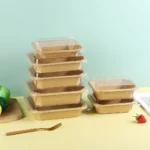 YBLPAK 650ml 750ml 1000ml Octagonal Paper Bowl with Lid Food Grade Recyclable Eco-Friendly Food Packaging Biodegradable Meal Box - 画像 (5)