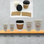 YBLPAK Hot Sale Yellow Smile Design Biodegradable Single Wall PE Coat Paper Cups for Coffee Milk Tea Disposable 12oz Custom Logo – Image 5