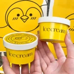 Xiamen Wholesale 3 4 5 6 8 12 16oz Disposable Biodegradable Ice Cream Paper Cups With Lids for Sherbet Soft Serve Hard Ice Cream