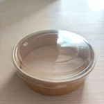 Xiamen Hot Transparent Plastic Dome Lid Flat Cover Salad Container Closures Eco Friendly Clear Food Grade PET Lid for Salad Bowl – Image 5