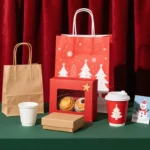 Custom Printing Christmas Shopping Handbag Large Capacity Christmas Gift Wrapping Bags Reusable Santa Claus Party Supplies – Image 6