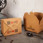 Disposable Fast Food Take Out Packaging Box 26oz Kraft Paper Food Grade Recyclable Lunch Box with Embossing for Sushi and Noodle - 画像 (2)