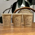 YBLPAK Custom Logo Kraft Paper Cups PE Coating Eco Friendly Disposable Paper Coffee Cups for Hot/Cold Drinks Water Milk Tea Wine