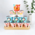 YBLPAK Wholesale 4oz 6oz 8oz 10oz Custom Disposable Ice Cream Cup Packing Aluminum Foil Paper Bowl Ice Cream Tub Series with Lid - Image 2