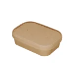 Wholesale Biodegradable Black Square Kraft Paper Food Container with PP PET Lid for Cookies Bread Milk Hamburgers