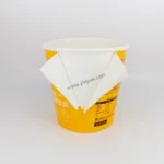 YBLPAK Custom Logo Disposable 27oz Yellow Soup Noodle Paper Cups with Paper Covers Microwaveable Food Containers for Ramen Snack - Image 3