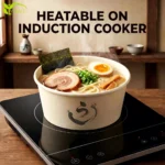 Eco-Friendly Disposable Induction-Heatable Paper Bowl OEM Printed for Instant Noodle Ramen Soup Salad Packaging