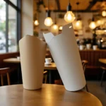 YBLPAK Premium Quality Disposable Kraft Paper Coffee Cup Single Wall Food Grade Cow Horn Shape Paper Cup for Home and Office Use