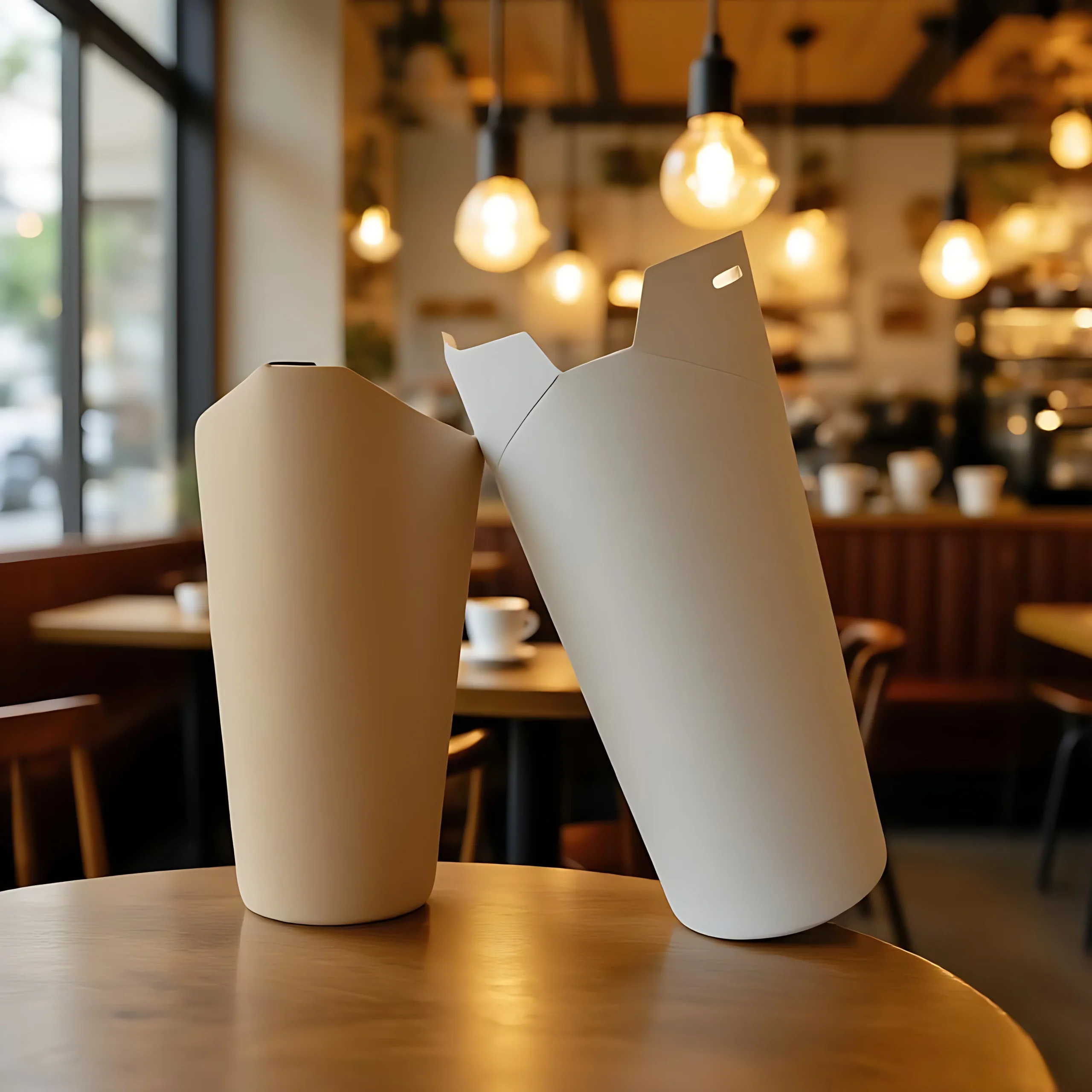 He821ef93d66a4bd2aadffb7de34b7a8c0.webp YBLPAK Premium Quality Disposable Kraft Paper Coffee Cup Single Wall Food Grade Cow Horn Shape Paper Cup for Home and Office Use - Image 1
